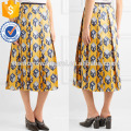 New Fashion Pleated Printed Silk-twill Midi Daily Skirt DEM/DOM Manufacture Wholesale Fashion Women Apparel (TA5001S)